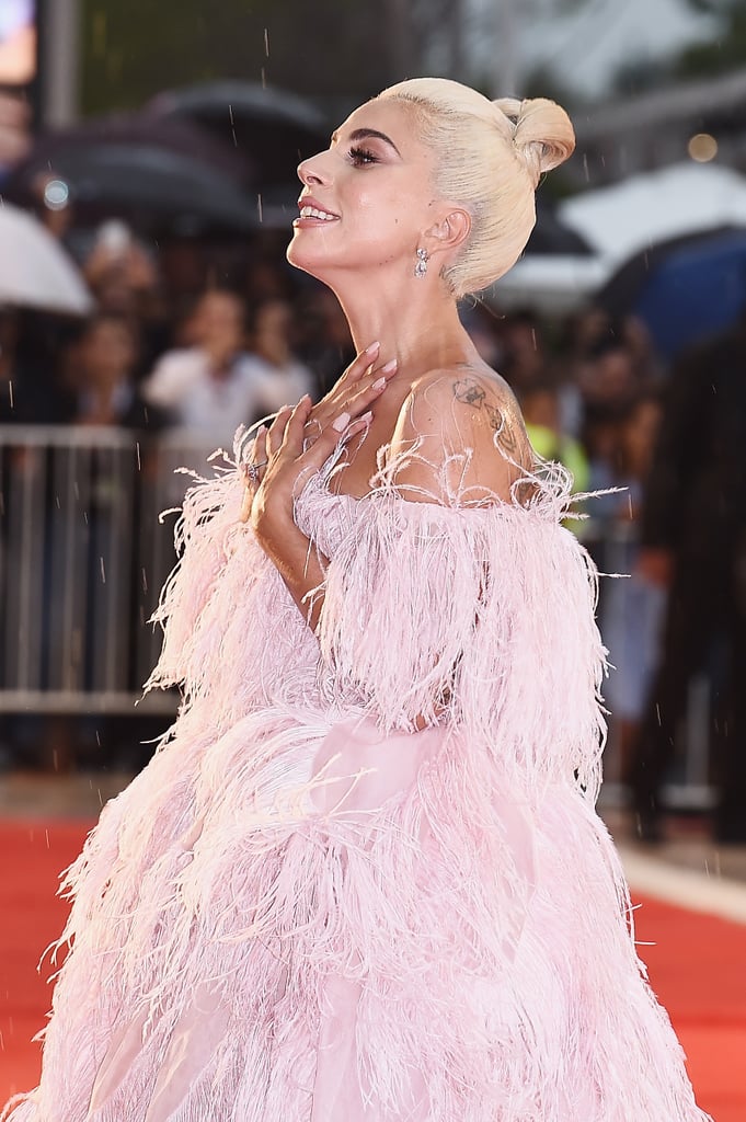 Lady Gaga Pink Valentino Dress at Venice Film Festival