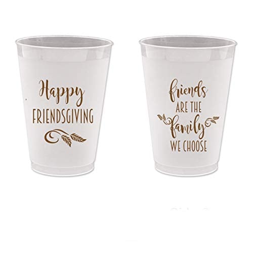 Thanksgiving Friendsgiving Frost Flex Plastic Cups