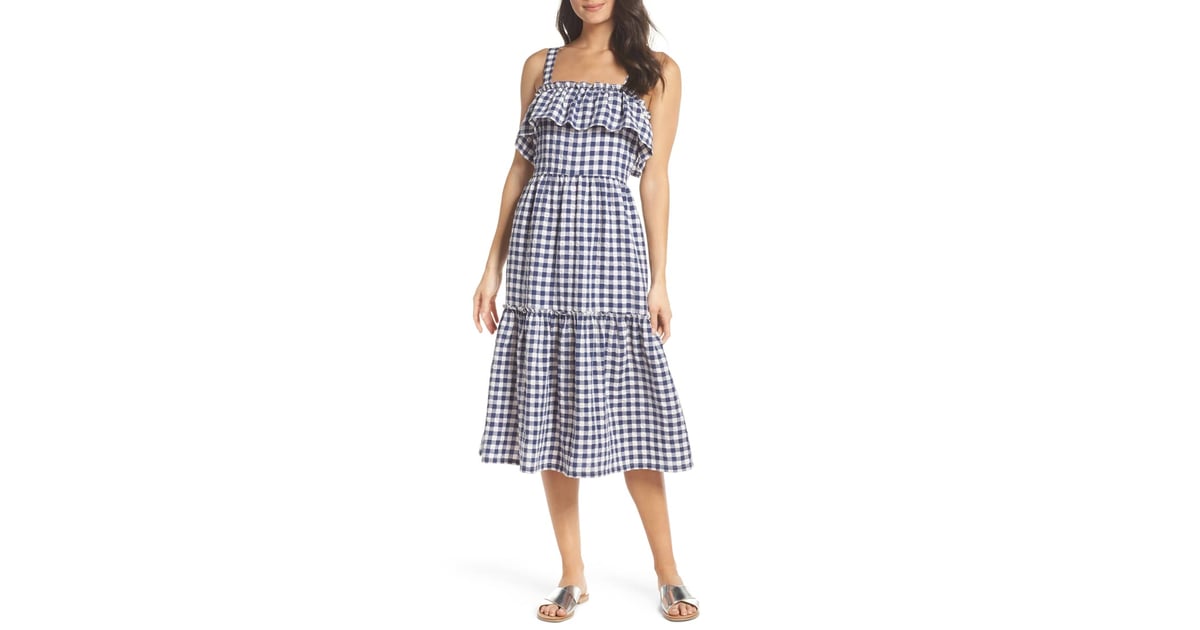 First Monday Tiered Gingham Midi Dress | Summer Dresses on Sale 2018 ...