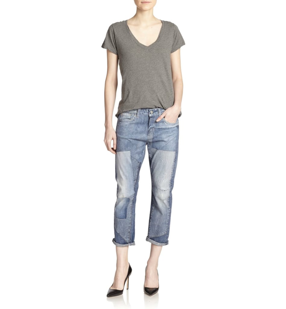 AG Jeans Digital Luxe Drew Patchwork Boyfriend Jeans ($325)
