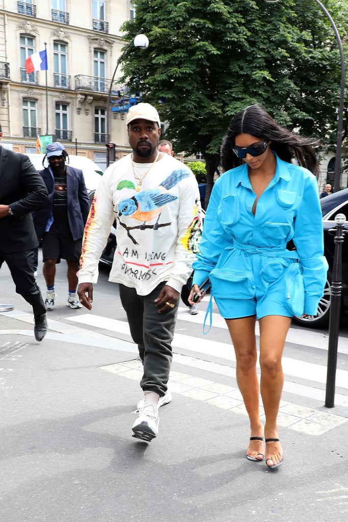 Kim Kardashian and Kanye West at Paris Fashion Week 2018