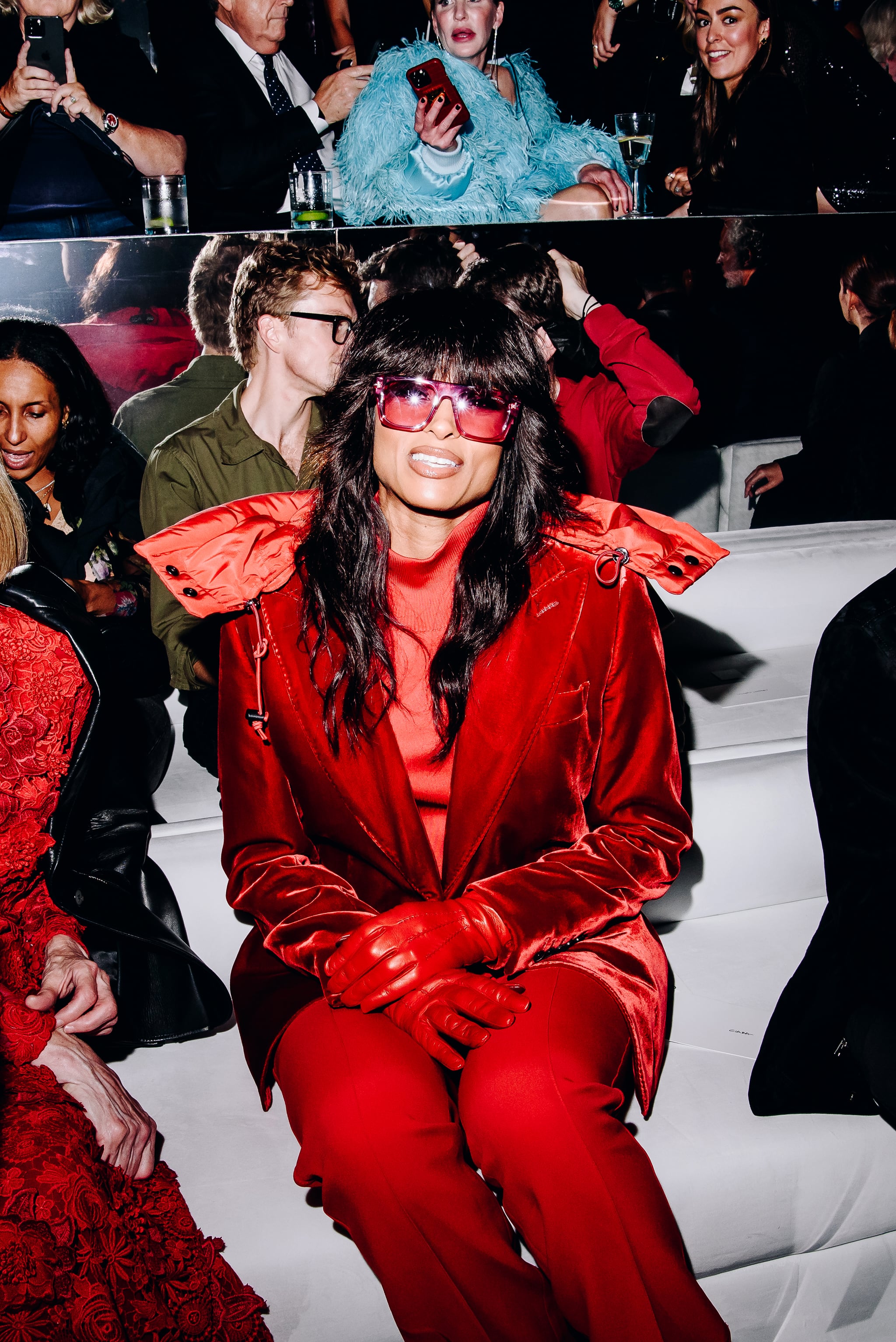 Ciara at the Tom Ford Spring 2023 Ready-to Wear show. (Photo by Nina Westervelt/WWD via Getty Images)