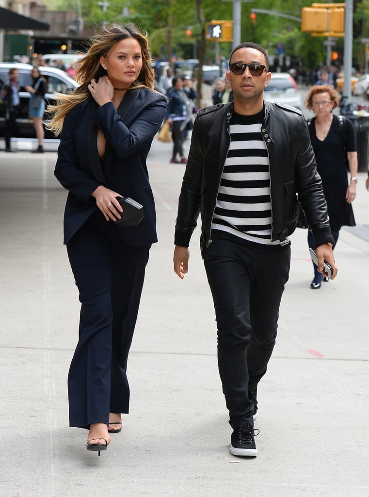 Chrissy Teigen John Legend Hold Hands in NYC May 2016