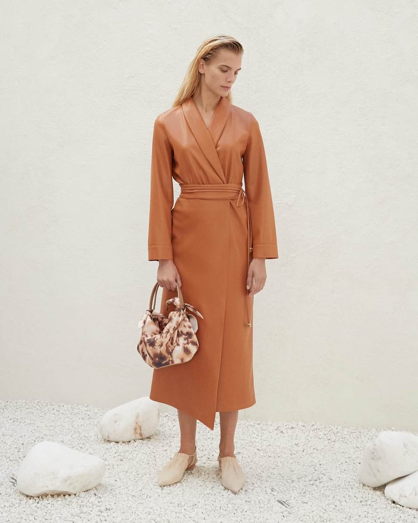 Nanushka Emery Vegan Leather Belted Dress