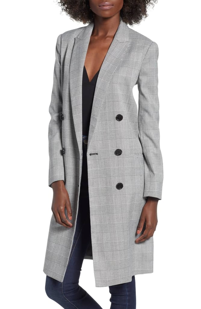 Mural Longline Glen Plaid Blazer