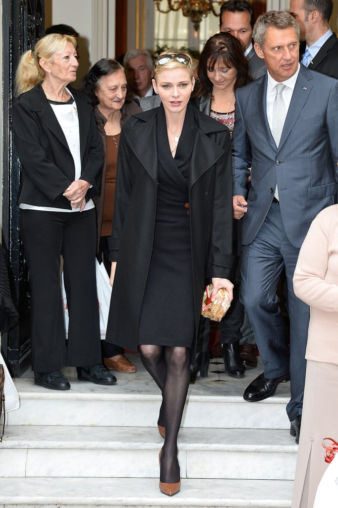 All Black With a Touch of Brown at the Monaco Red Cross Headquarters