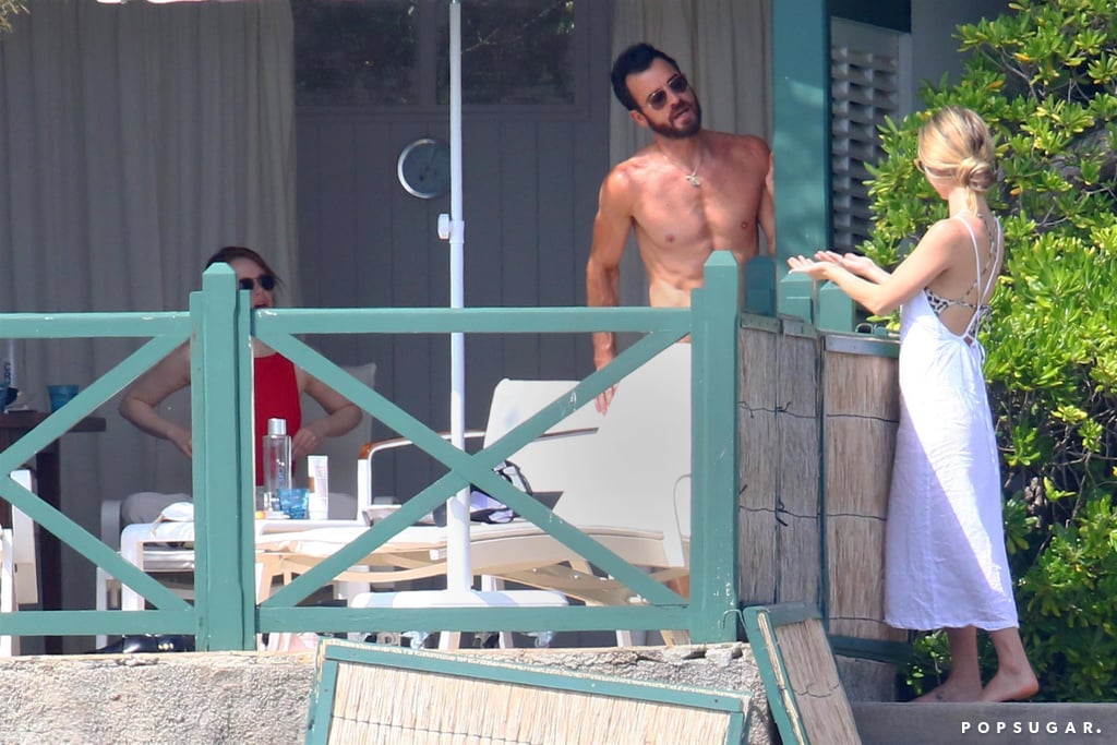 Emma Stone and Justin Theroux Beach Pictures May 2018