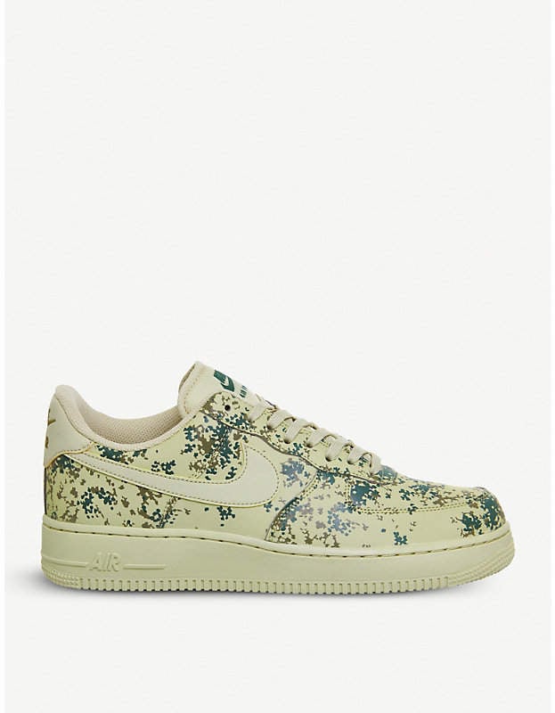 Nike Force 1 Camo-Print Leather Trainers