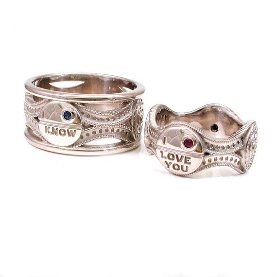 "I love you" and "I know" rings
