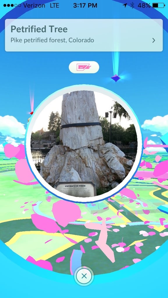 Here's what one of the PokéStops at Disneyland looks like on the app.