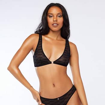 Savage X Fenty, Women's, Flocked Logo Unlined Bra