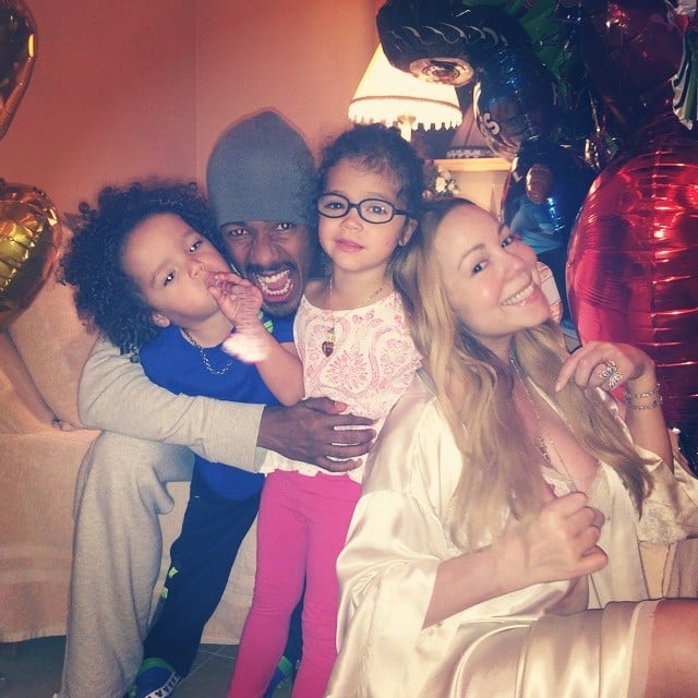 Mariah Carey and Nick Cannon celebrated Father's Day a little early with Monroe and Moroccan.
Source: Instagram user mariahcarey