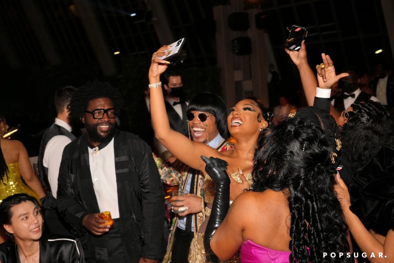 Megan Thee Stallion, Anderson .Paak, and Questlove at the 2022 Met Gala