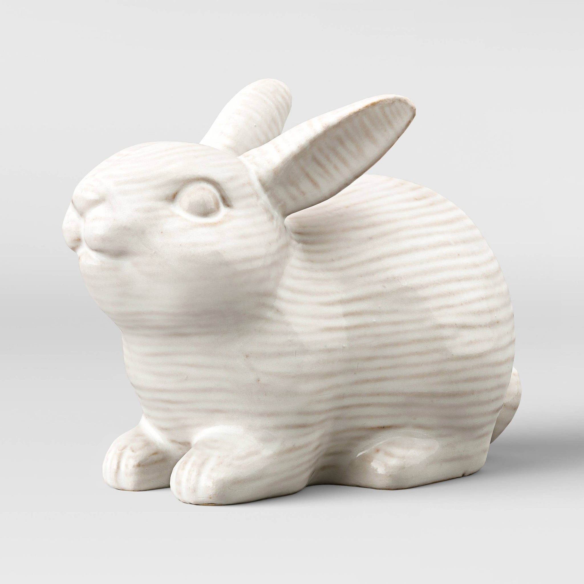 Threshold Woven Textured Candy Bowl with Bunny Iniside Cream New 