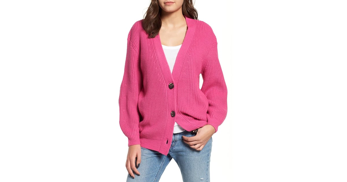 BP. Puff Sleeve Cardigan | Best Pink Gifts for Her | POPSUGAR Fashion ...
