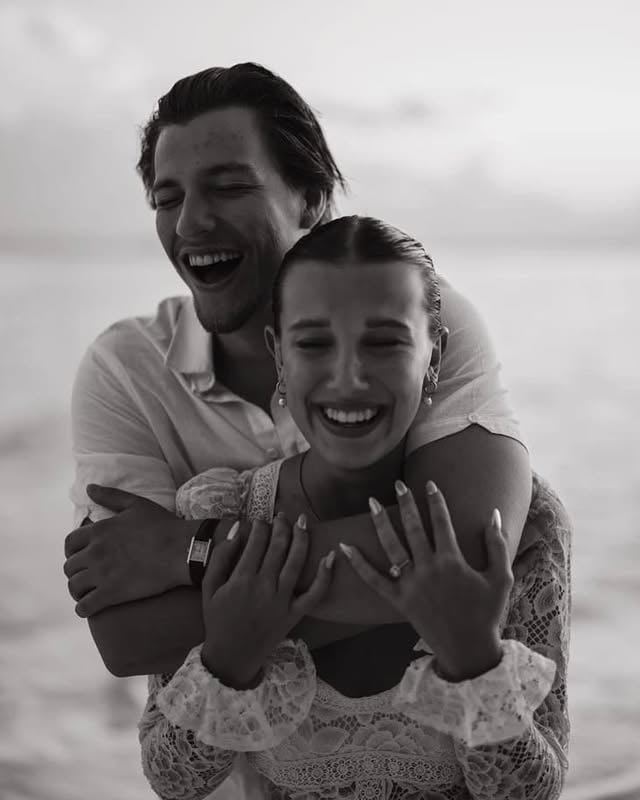 Millie Bobby Brown's Glazed-Doughnut Engagement Nails