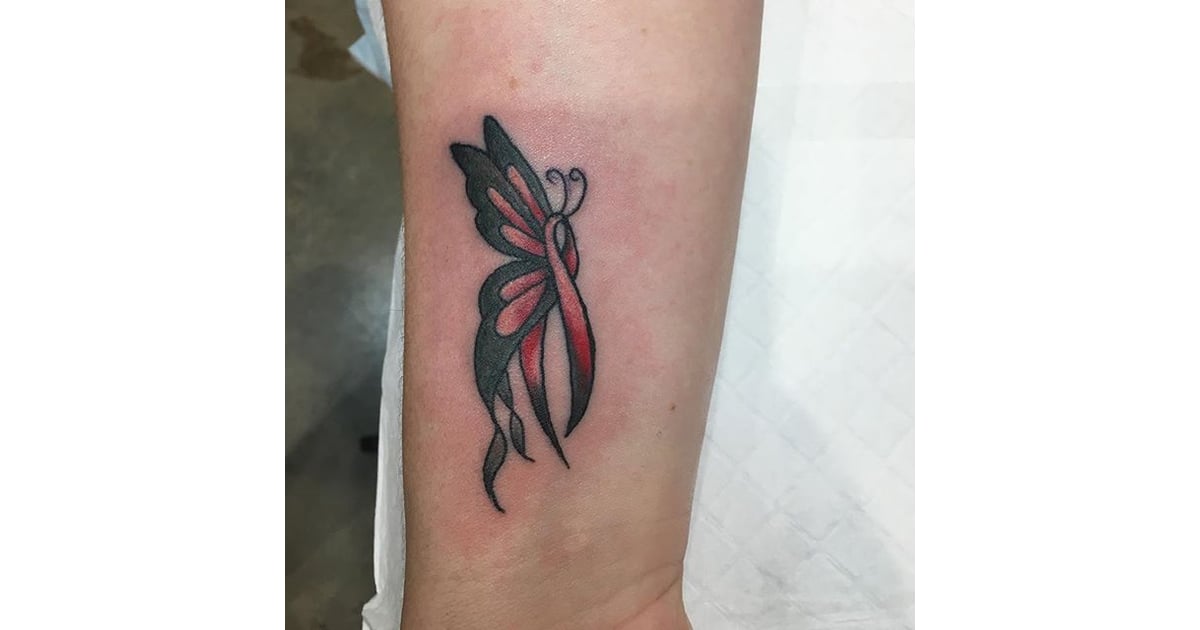 Miscarriage Ribbon Butterfly | Miscarriage Tattoo Ideas ...