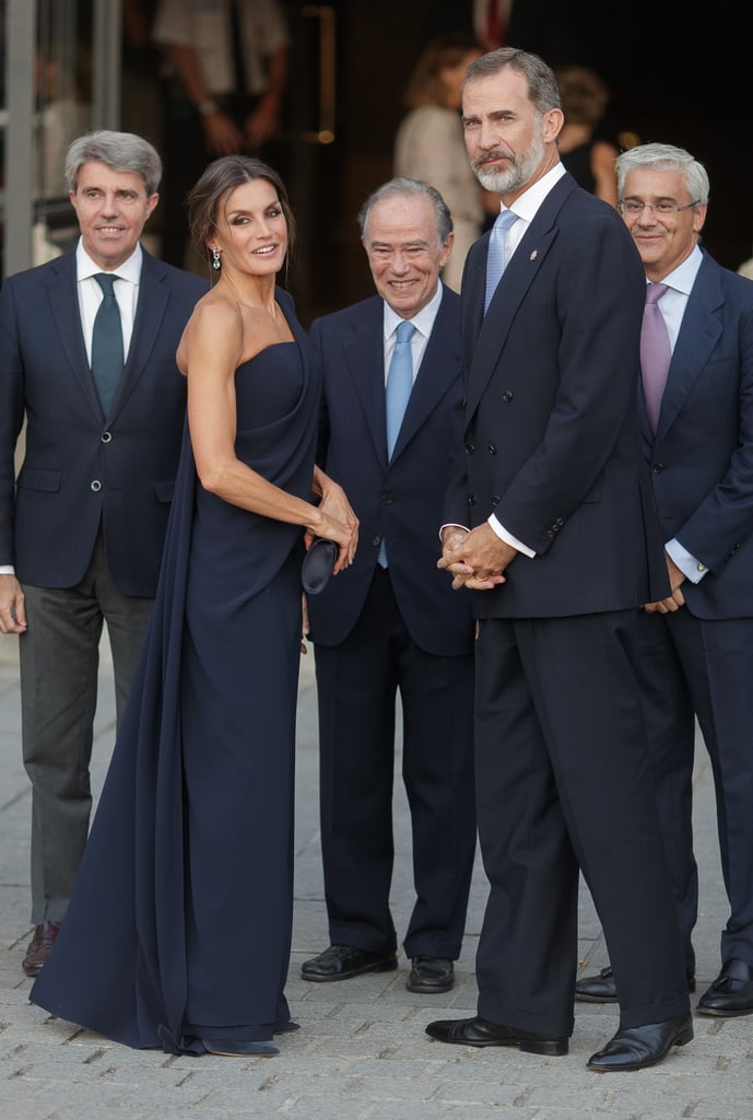 Queen Letizia's Navy Jumpsuit September 2018