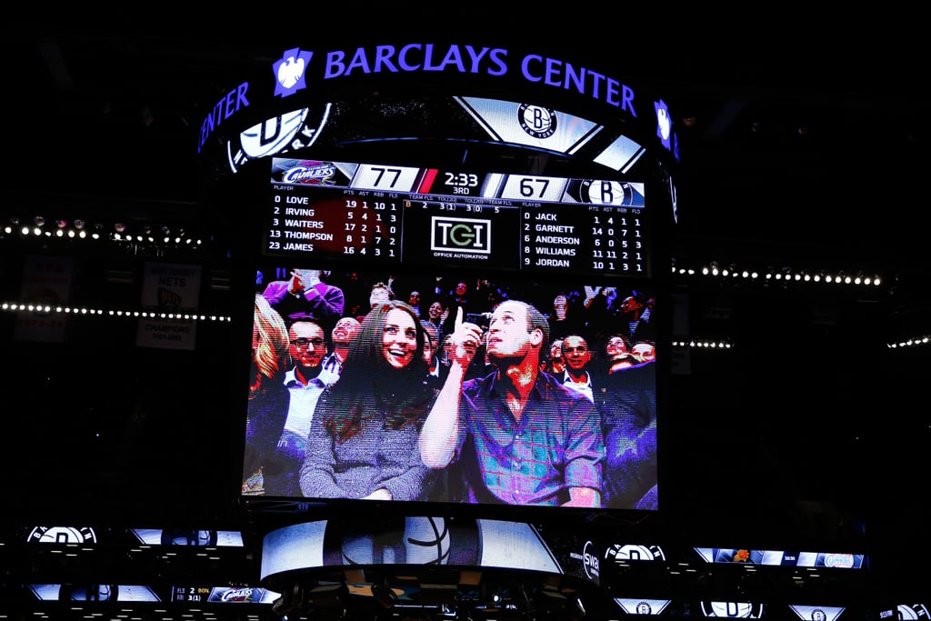 Prince William and Kate Middleton at Brooklyn Nets Game