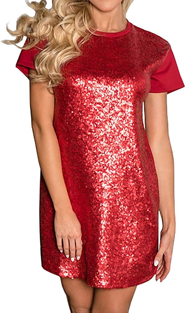 Sherrylily Sequins Short Sleeve Midi Dress