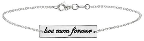 Women's Sterling Silver Bracelet with "Love" Mom Forever Tag  ($25)