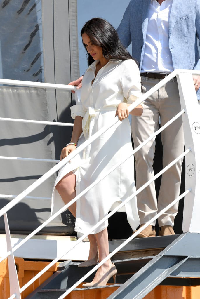 Meghan Markle Wore a White Belted Dress in South Africa