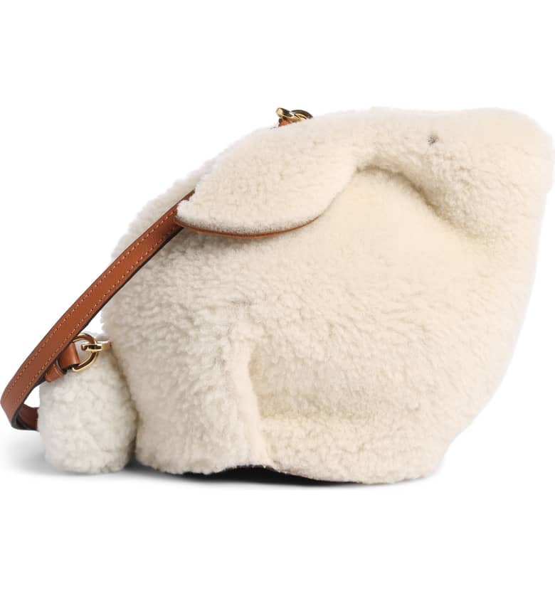 Loewe Mini Bunny Fuzzy Genuine Shearling Crossbody Bag Best Gifts by