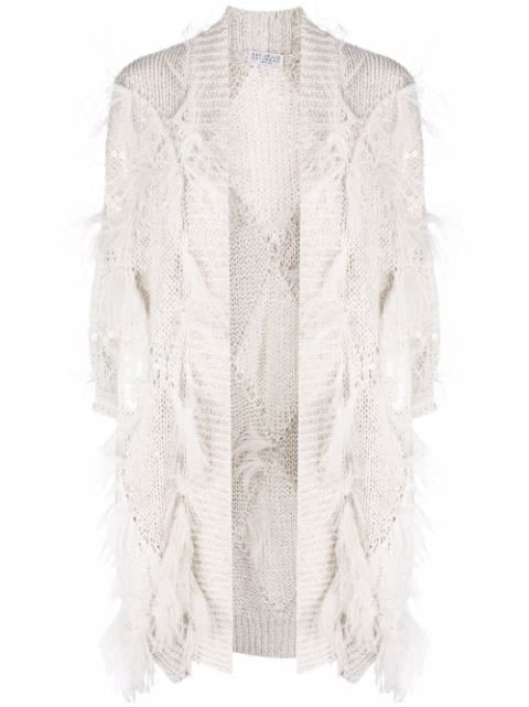 Brunello Cucinelli Fringe Detail Knit Cardigan