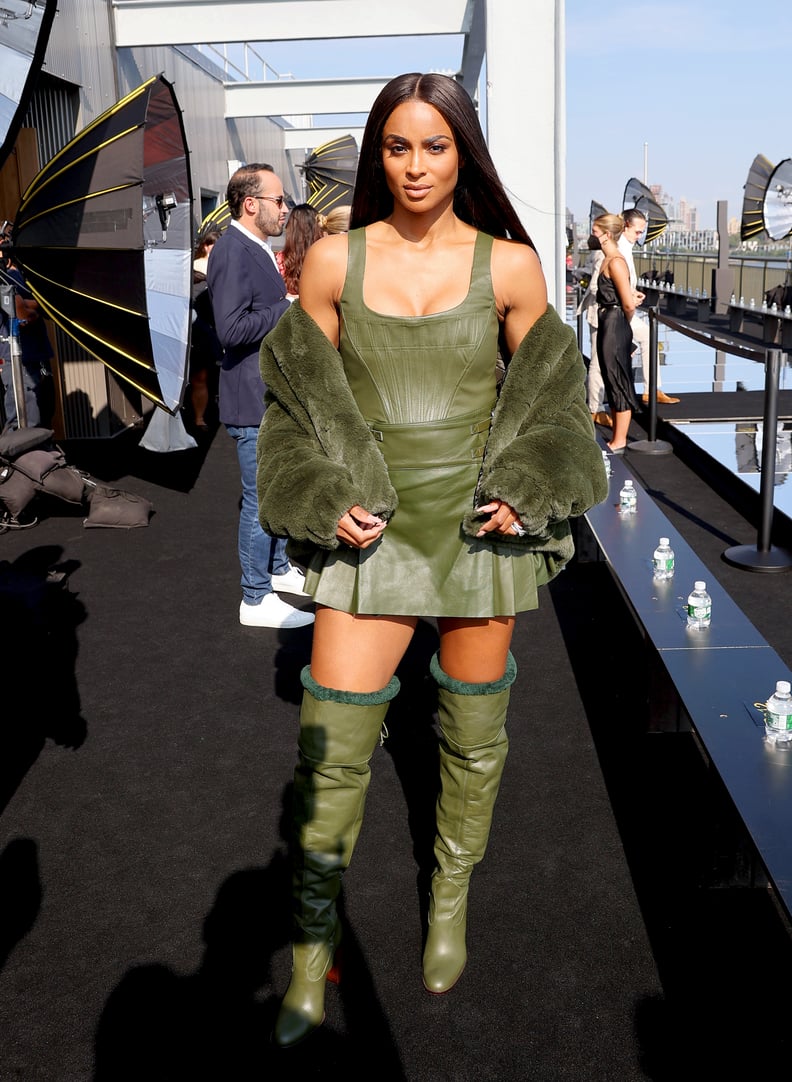 Ciara s Leather Outfit at the Dundas x Revolve NYFW Show