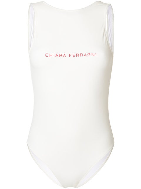 Chiara Ferragni's logo-printed swimsuit