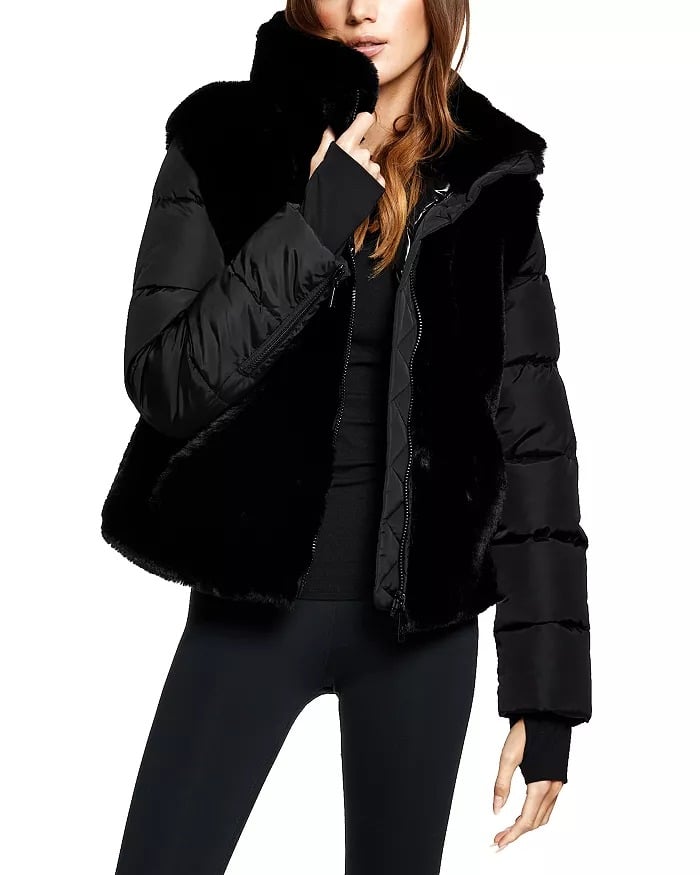 SAM. Valentina Mixed Media Zip Jacket ($495)
Kill the chill with this sleek, down-filled jacket. We love the mix of materials here with a faux-fur bodice and collar and quilted sleeves. (And we appreciate the thumb loops for their style and function.) It'll keep your giftee cozy when they take you out for lunch in a few weeks as a thank you.