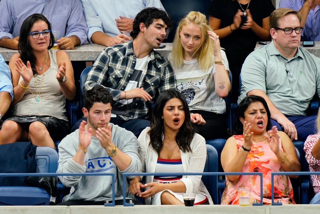 Priyanka Chopra White Dress With Nick Jonas at US Open