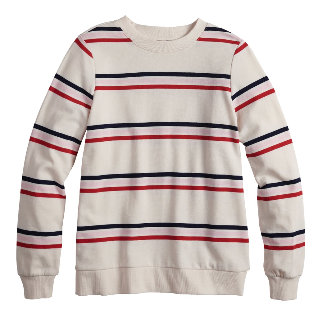 POPSUGAR Striped Sweatshirt