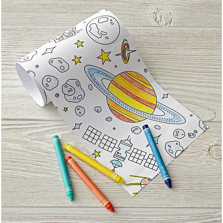 Outer Space Mini Coloring Roll | Stocking Stuffers For Kids Under $10