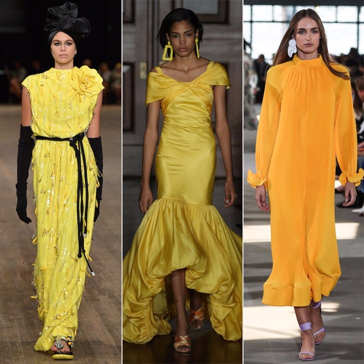 Yellow Dresses on the Runway Spring 2018