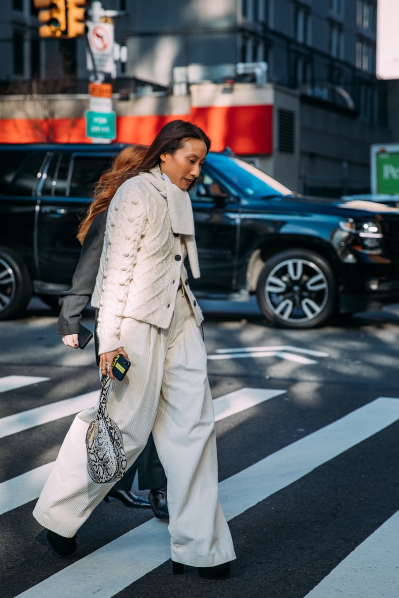 How to Wear a Monochrome Outfit in Ivory