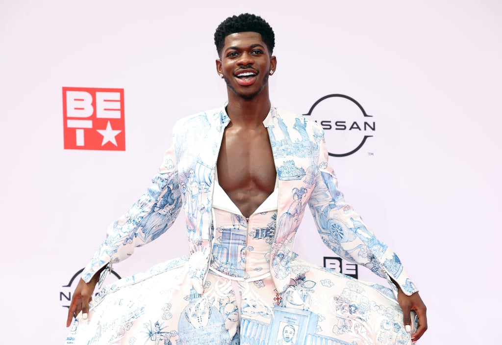 Lil Nas X Changes From a Dress to Pantsuit at the BET Awards