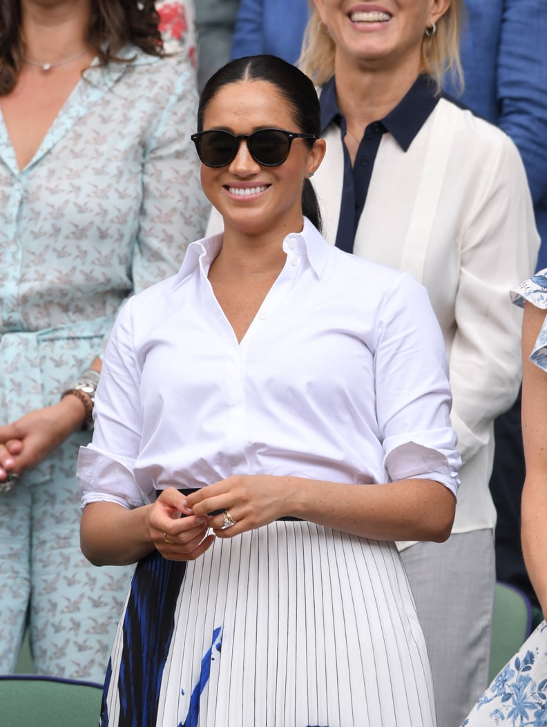 July: Meghan was back at Wimbledon, this time with Kate Middleton and her sister, Pippa.