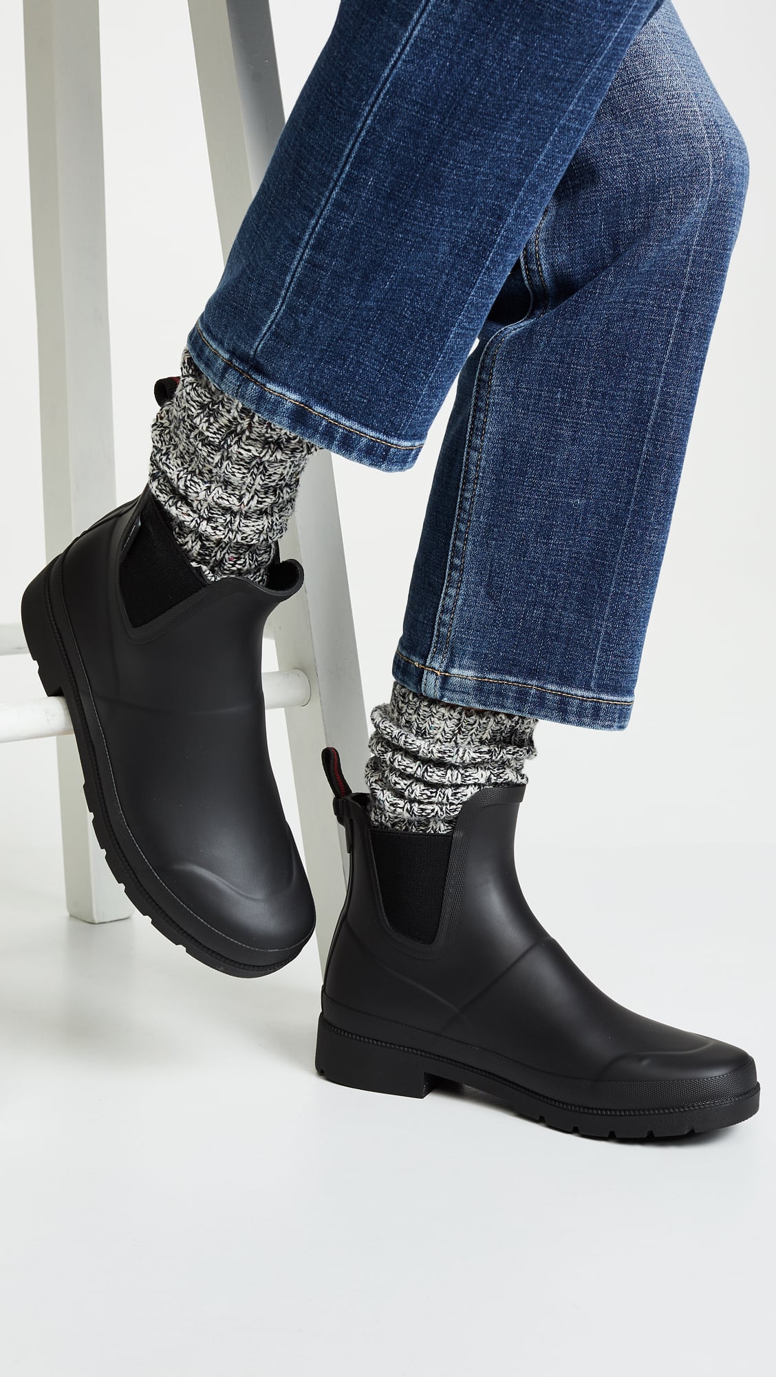 cloudy waterproof chelsea rain boot