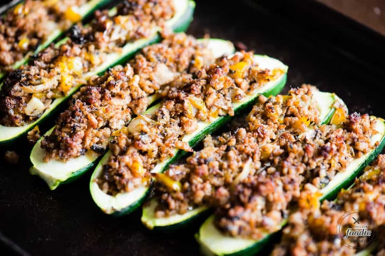 Sausage- and Veggie-Stuffed Zucchini Boats