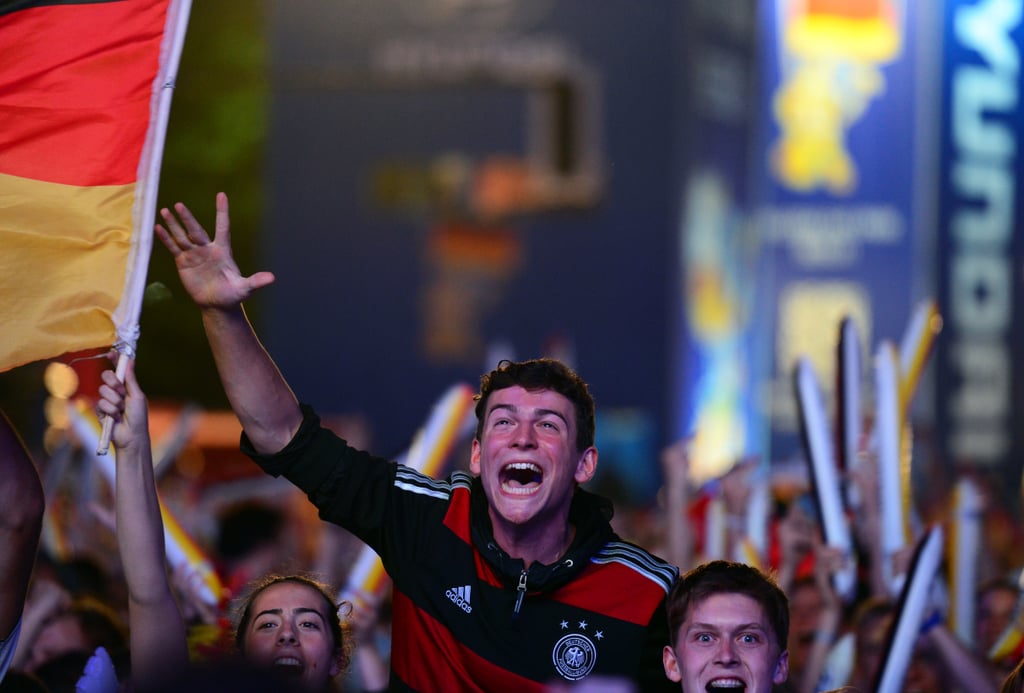 Germany Fans Watching the World Cup Game Against Brazil 2014