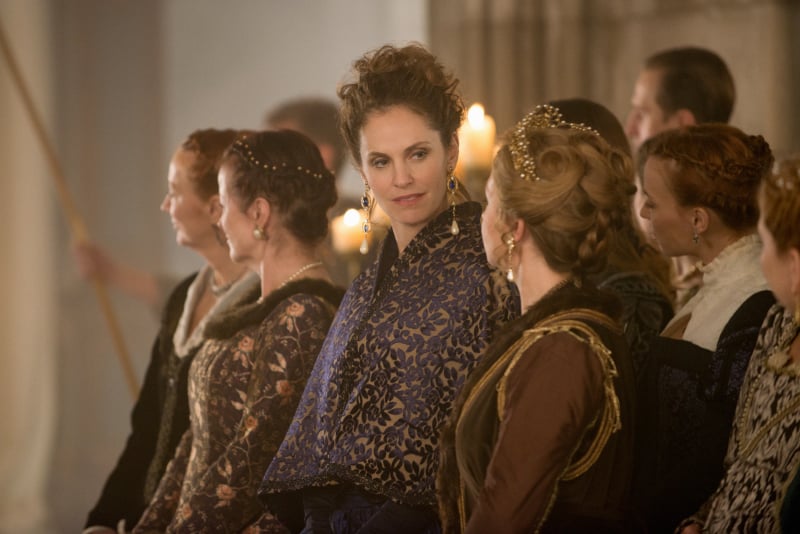 Amy Brenneman guest stars as Marie de Guise on Reign.