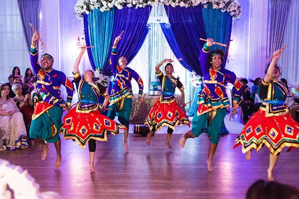 At an Indian fusion affair, add Bollywood flair with professional dancers.