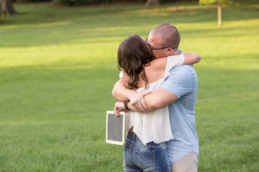 Chalkboard Surprise Pregnancy Reveal