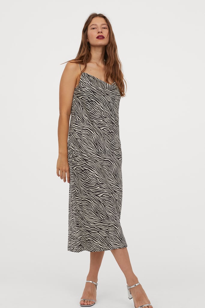 h&m satin slip dress