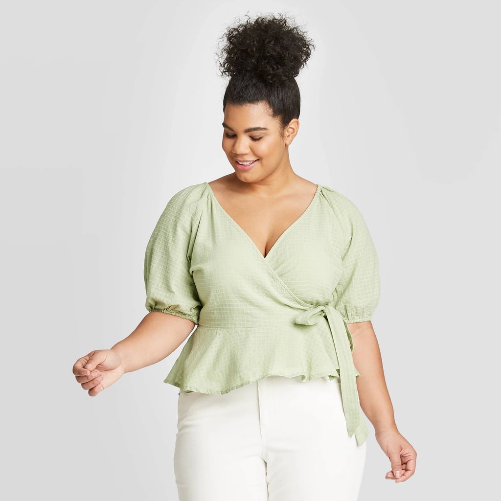 Universal Thread Plus Size Elbow Sleeve Wrap Top