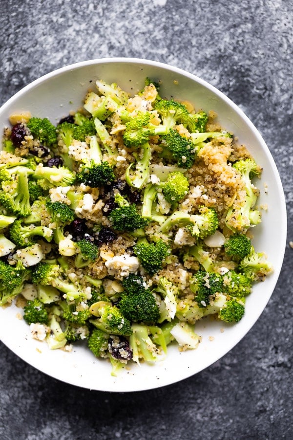 Broccoli Salad with Almonds and Quinoa