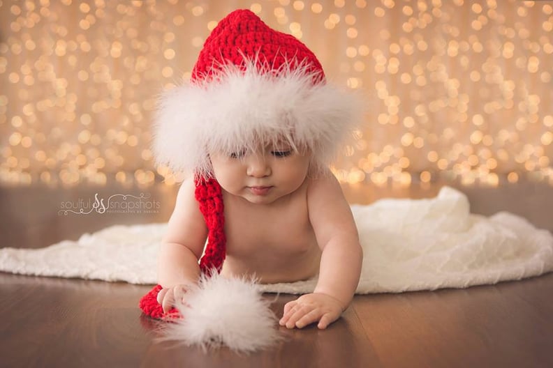 Cute and Adorable Male Baby with New York Yankee Hat Portrait