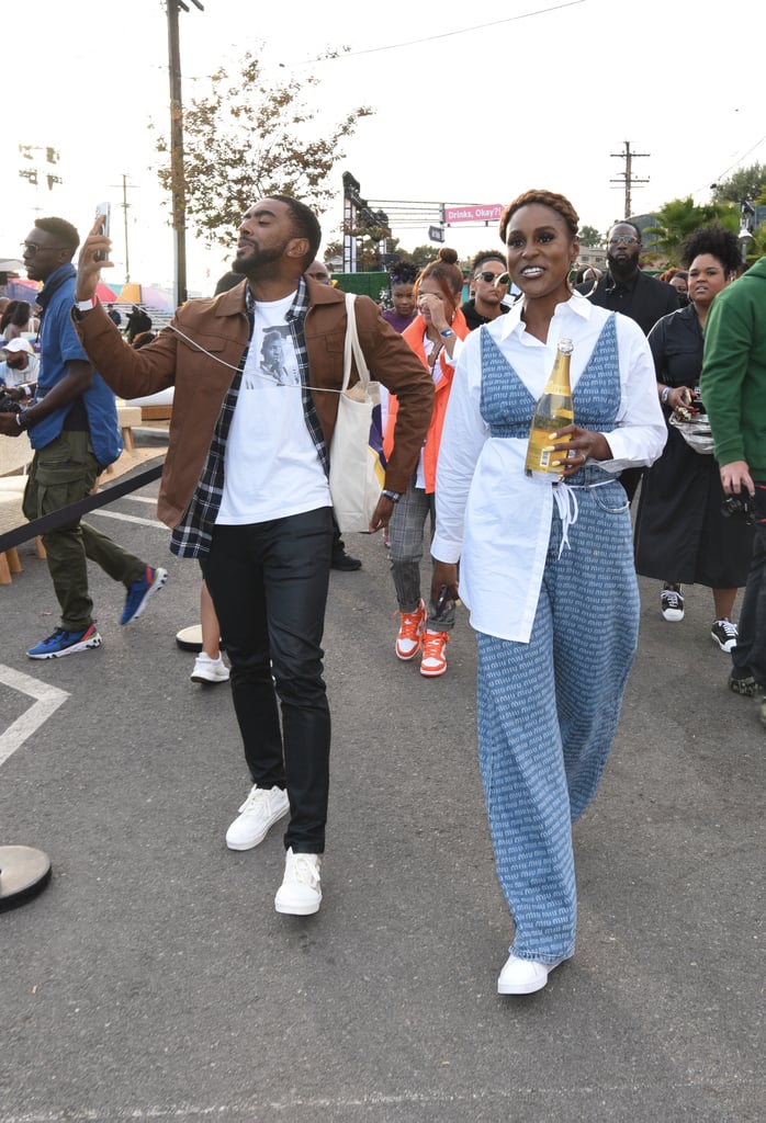 Issa Rae Wears a Denim Miu Miu Bralette at Insecure Fest