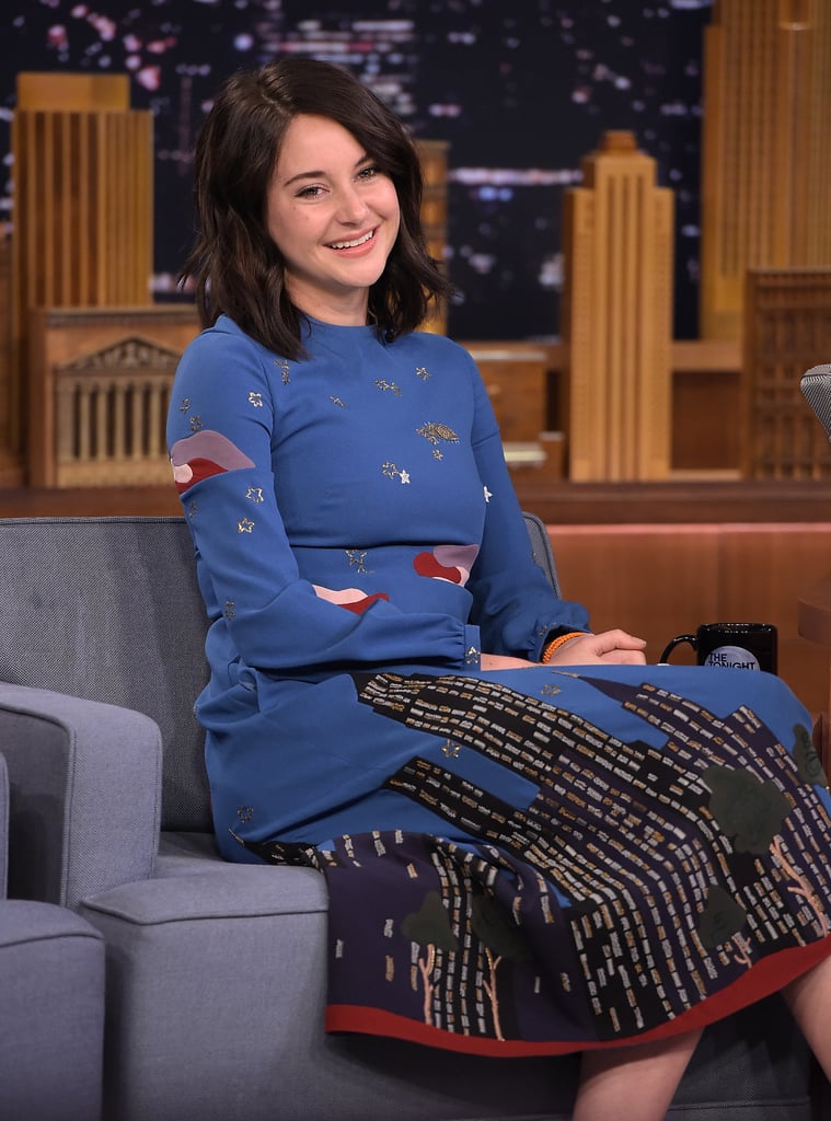 Shailene Woodley in Valentino Dress on Jimmy Fallon